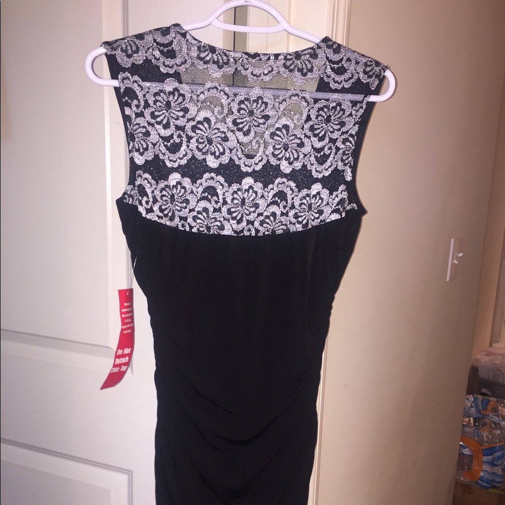 Black with white Lacey dress